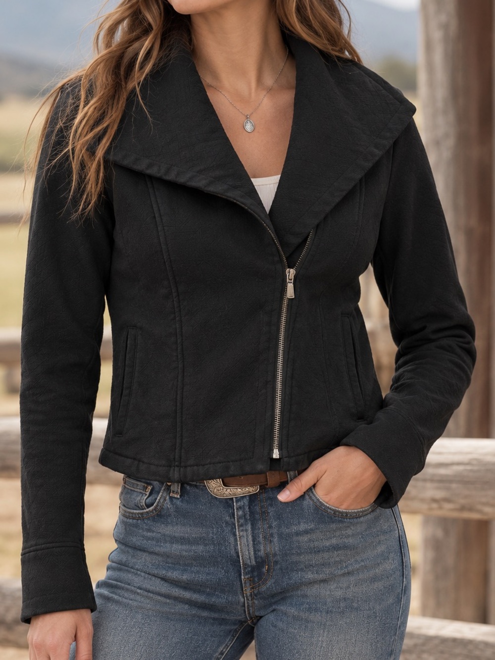 Ariat Crossover Side Zip Wide Collar Jacket